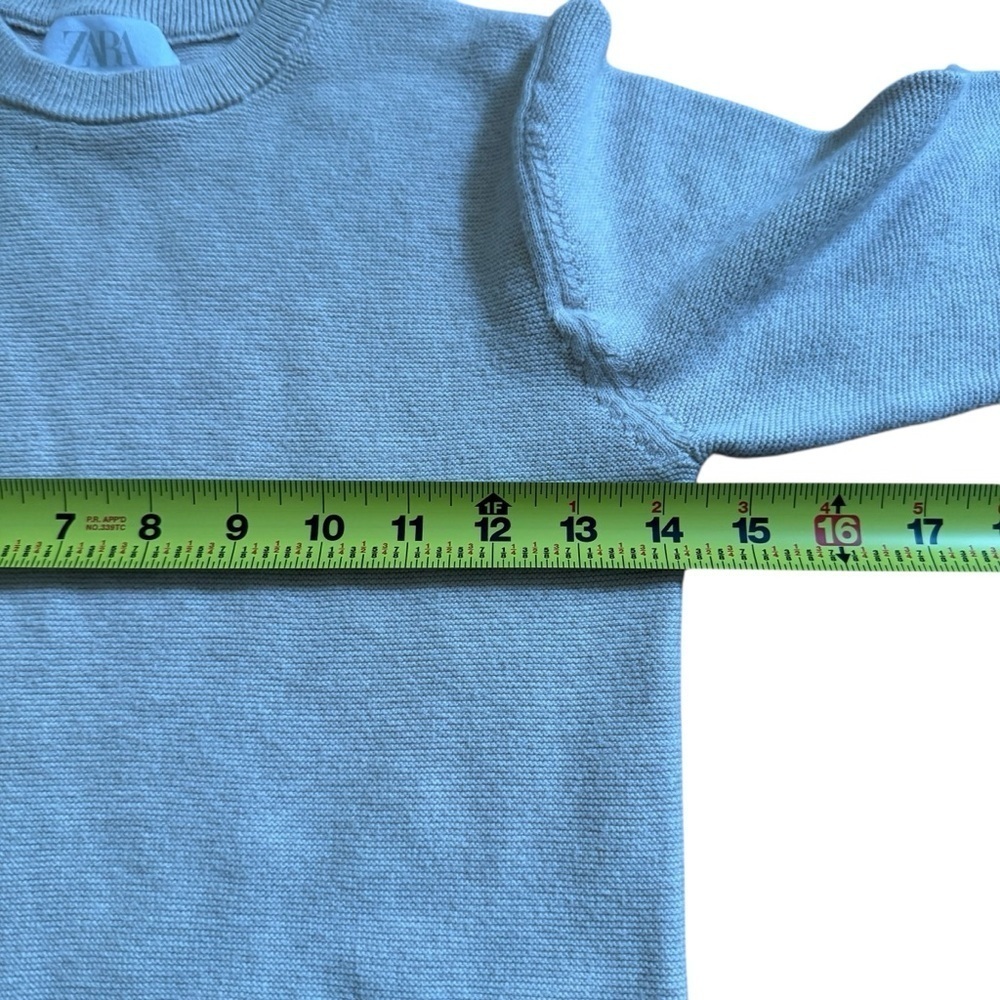 Zara Beige Oatmeal Knit Sweater Pullover Crewneck Minimalist Boys Size 7 - Picture 7 of 7